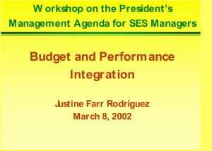 Budget & Performance Integration PowerPoint Presentation