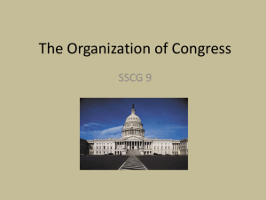 The Organization of Congress