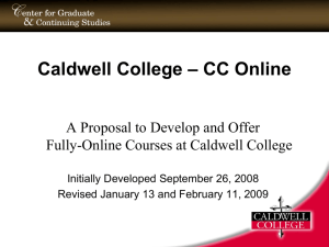 Online Learning Proposal at Caldwell