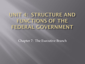 Chapter 7 The Executive Branch Presentation