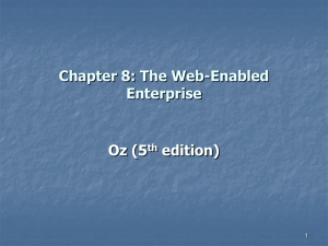 Chapter 7 E-commerce: The Internet, intranets, and extranets