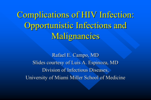 Opportunistic Infections in HIV Disease