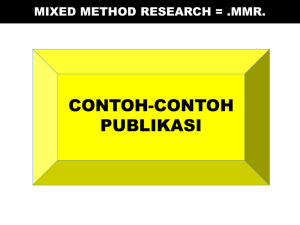 MIXED METHOD RESEARCH = .MMR.