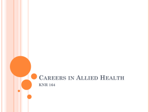 Career in Allied Health
