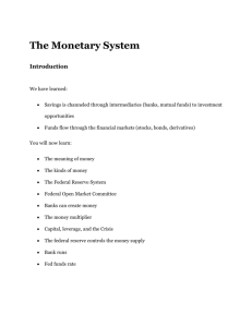 Ch 21 Monetary System