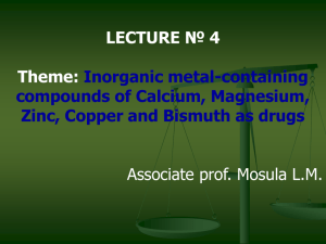 04 Drugs of Ca, Mg, Zn, Cu,Bi