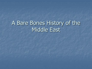 A Bare Bones History of the Middle East