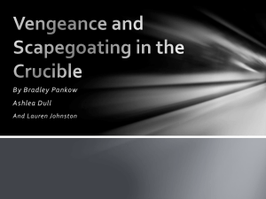 Vengeance and Scapegoating in the Crucible