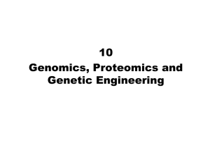 Genomics, Proteomics and Genetic Engineering