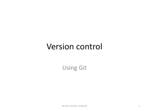 Version control using Git