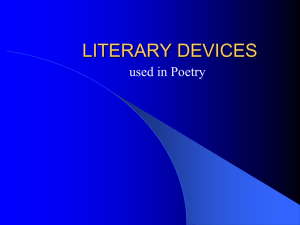 LITERARY DEVICES used in poetry