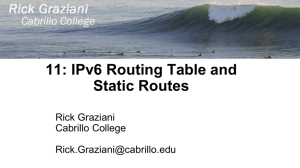 11: IPv6 Routing Tables and Static Routes