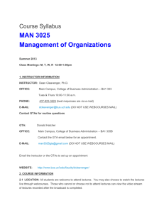 MAN 3025 - UCF Regional Campuses