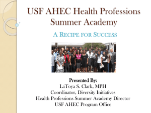 USF AHEC Health Professions Summer Academy