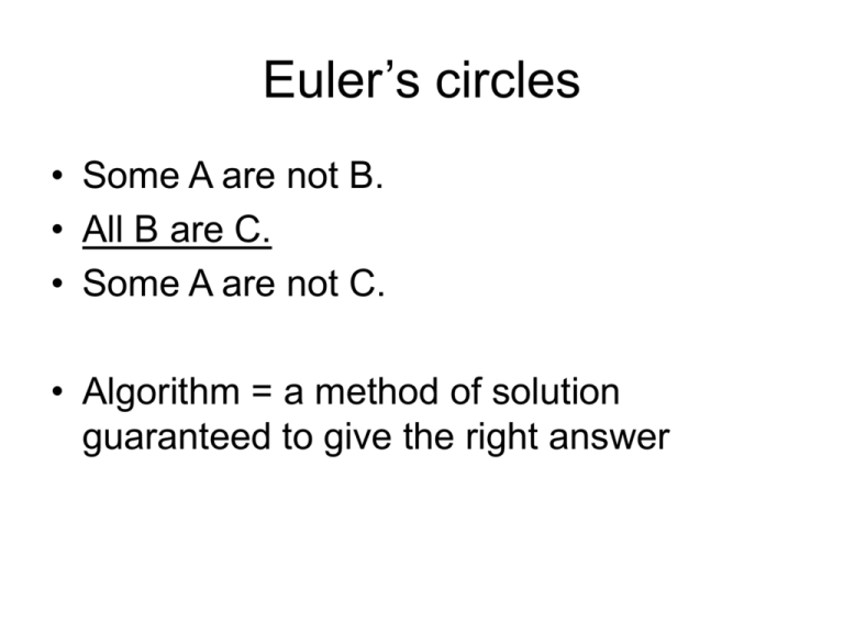 Euler's Circles