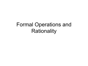 Formal Operations and Rationality