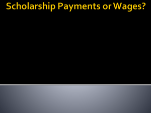 Workers Classification Basics / Scholarship Payments