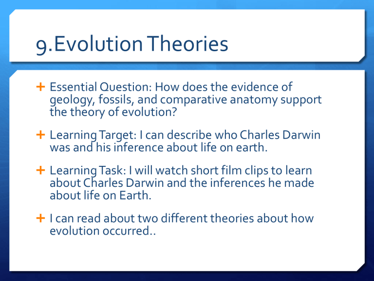 9 Evolution Theories