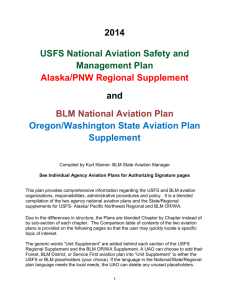 2014 BLM-USFS Combo State-Regional Aviation Plan