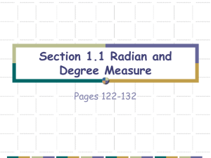 1.1 - Radian and degree measurement power point