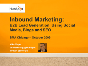 Inbound Marketing: B2B Lead Generation Using Social