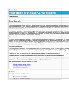 Phlebotomy Technician Career Training