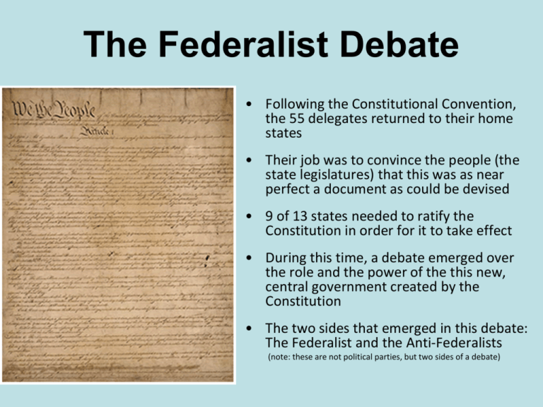 The Federalist Debate