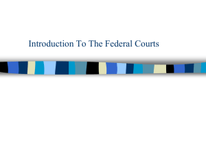 Introduction To The Federal Courts