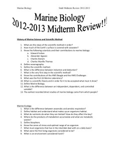 Marine Biology Stahl Midterm Review 2012