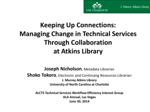 Keeping Up Connections -- Nicholson & Tokoro