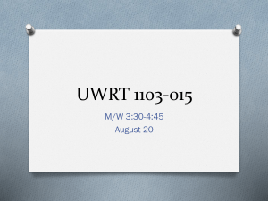 UWRT 1103-015