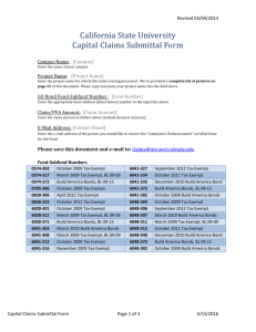 Capital Claims Submittal Form - The California State University
