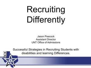 Recruiting Differently - Texas Association for College Admission