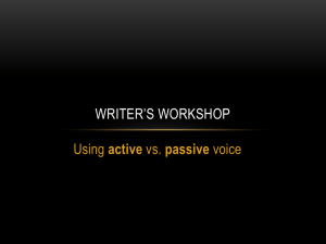passive vs. active voice