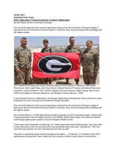 UGA's Agriculture Training Continues To Help In Afghanistan