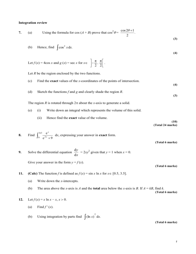 Integration review for Test April