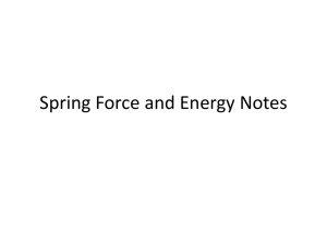 Spring Force and Energy Notes