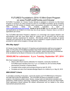 MINI-GRANT Criteria - Futures Foundation for Volusia County Schools