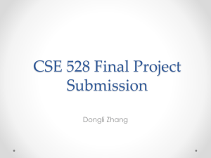 CSE 528 Final Project Submission - SUNY