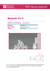 Macbeth Act 2 DARTs answers  - EAL Nexus