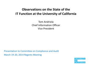 Presentation slides  - University of California | Office of The