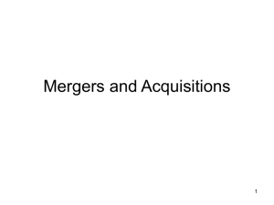 Mergers and Acquisitions