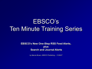 EBSCO's Ten Minute Training Series
