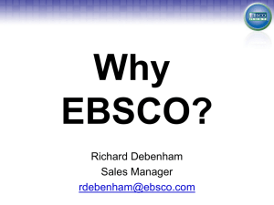 Why Ebsco - Library Association of Ireland
