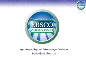 EBSCO Discovery Service (EDS)