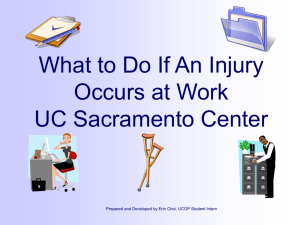 What to do if an Injury Occurs (Employees)