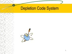 Depletion Code System