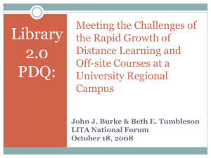 delivering library services to distance learning