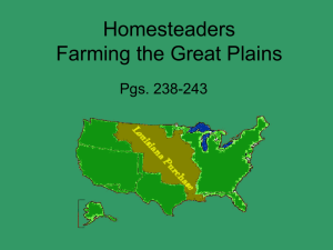 Homesteaders Farming the Great Plains