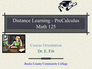 Distance Learning - Bucks County Community College